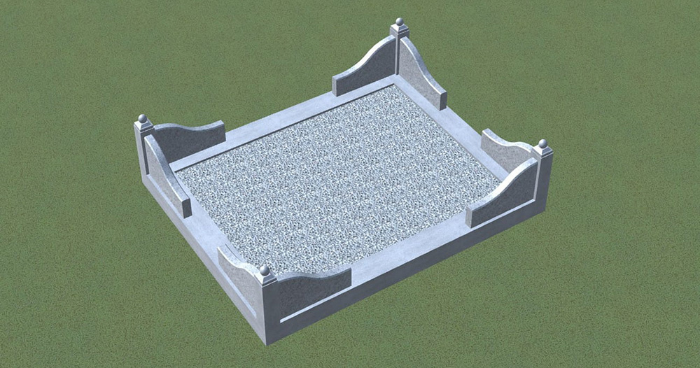 Благоустройство мест захоронений облицовка гранитной плиткой
