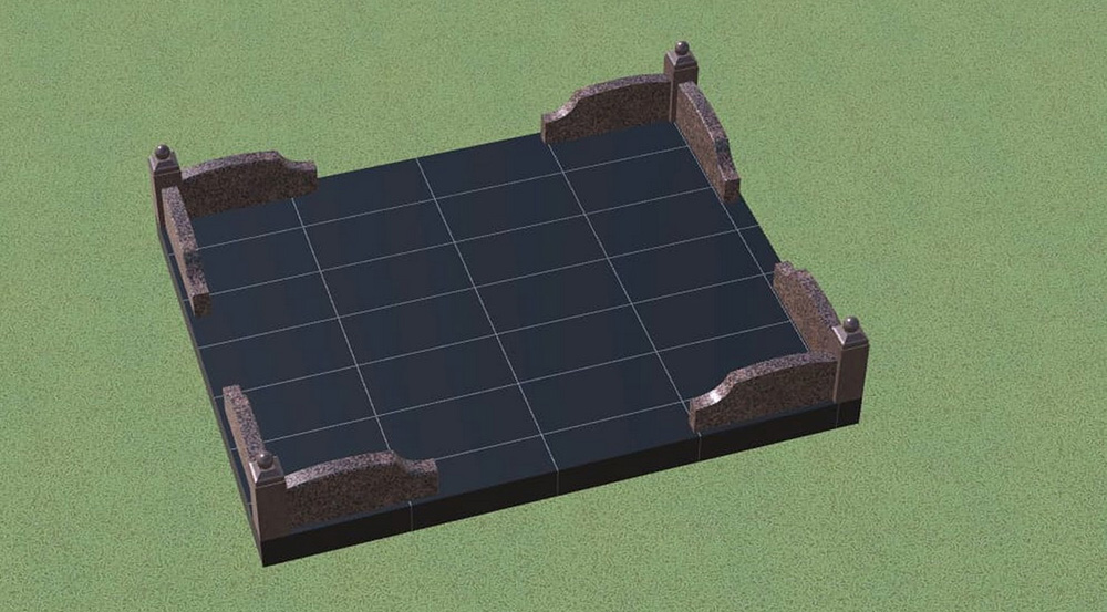 Благоустройство мест захоронений облицовка гранитной плиткой