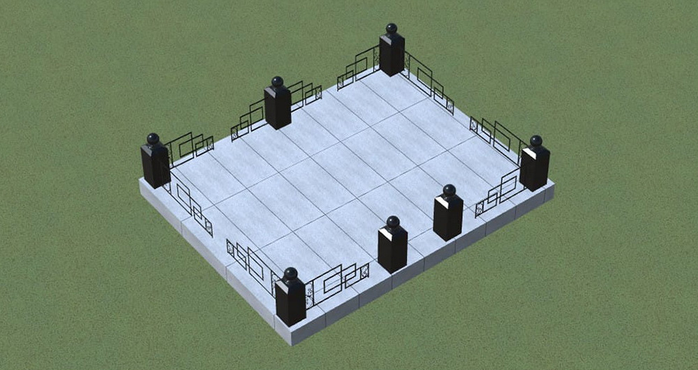 Благоустройство мест захоронений облицовка гранитной плиткой